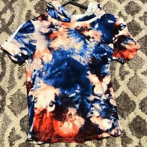 Tie dye red, blue, pink, shirt